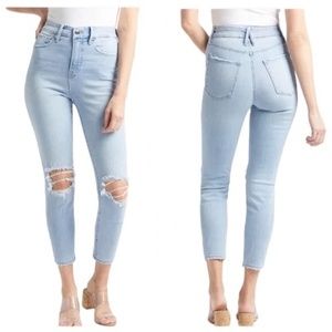 NWT: Good American "GOOD WAIST CROP" High Rise Stretch Skinny Jean